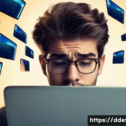 Home 28 디지털디톡스 스트레스 해소 - **Image Prompt 1: The Overwhelmed Mind in a Digital World**
A close-up, medium shot of a modern ...